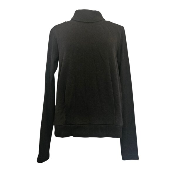 Alo Yoga Clarity Sweatshirt Women's Small Black Pullover Turtleneck Athleisure - Picture 2 of 13